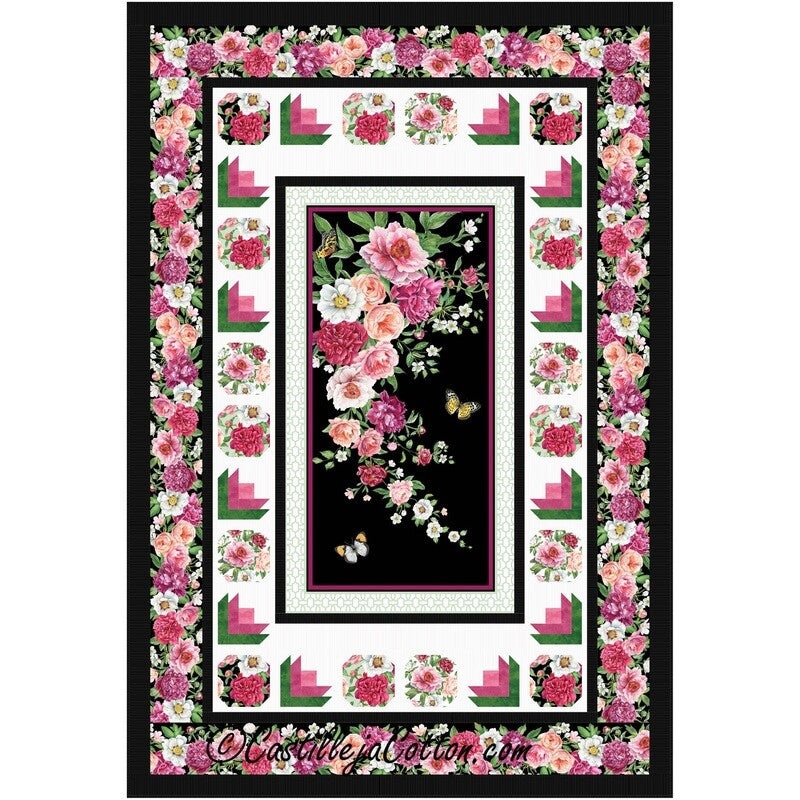 Blush Roses Flowers Downloadable Pattern