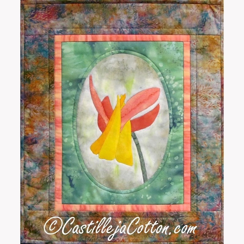 Columbine in an Oval Downloadable Pattern