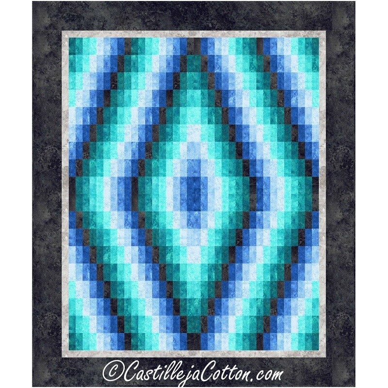 Gradation Diamond Teal Downloadable Pattern