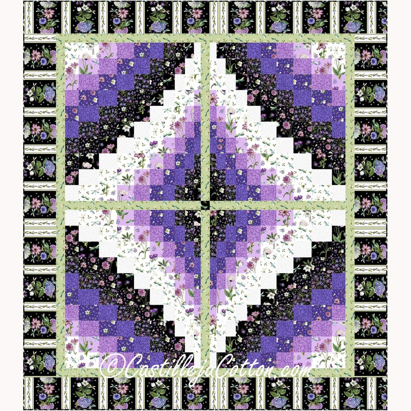 Stained Glass Flowers Queen Downloadable Pattern