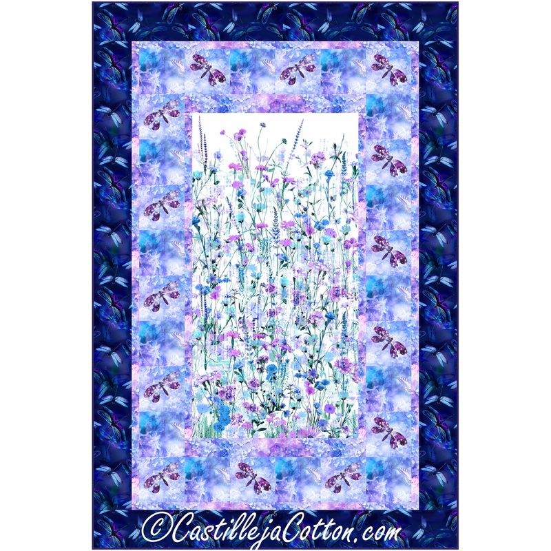 Dragonflies and Flowers Downloadable Pattern