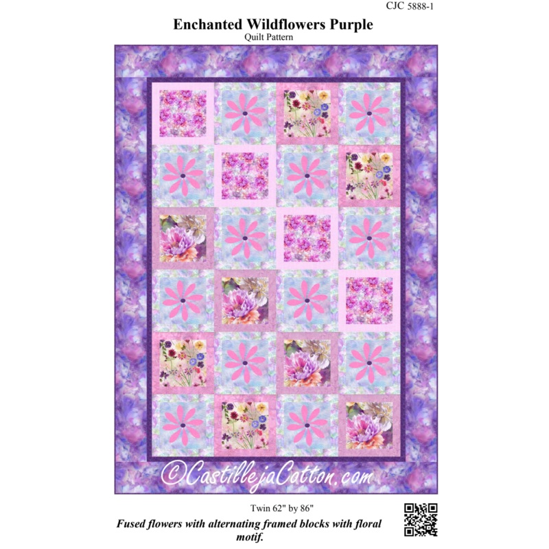 Enchanted Wildflowers Purple Downloadable Pattern