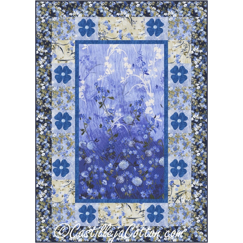 Field of Blue Flowers Downloadable Pattern