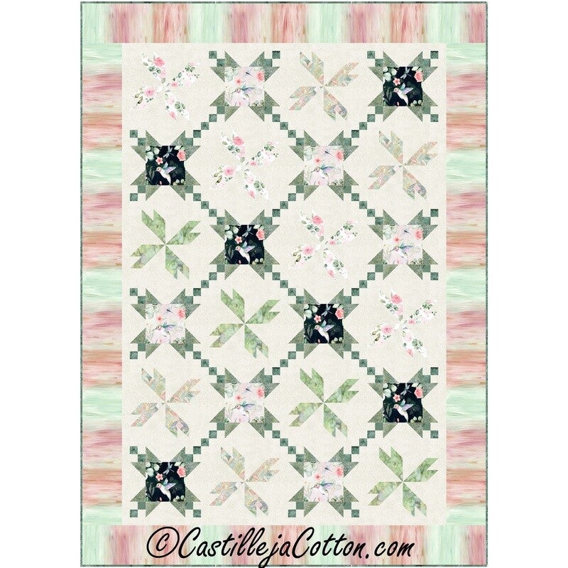 Fluttering Pink Flowers Downloadable Pattern