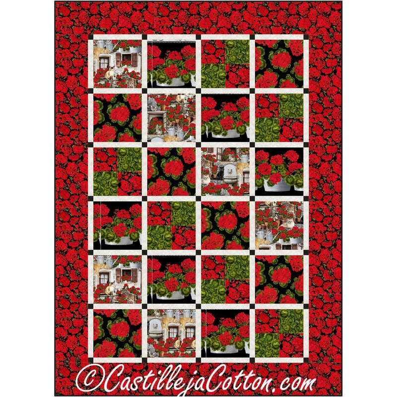 Geraniums Downloadable Pattern