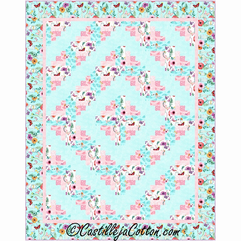 Monet Lap Log Cabin Downloadable Pattern