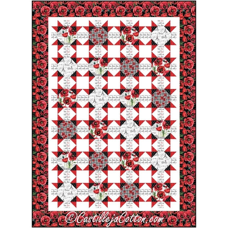 Paris and Poppies Lap Downloadable Pattern