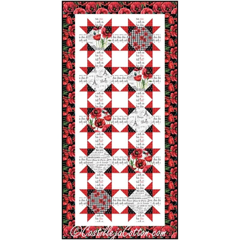 Paris and Poppies Runner Downloadable Pattern