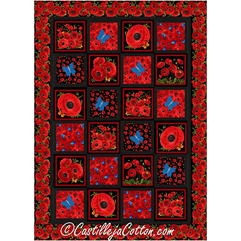 Poppies and Butterflies Downloadable Pattern