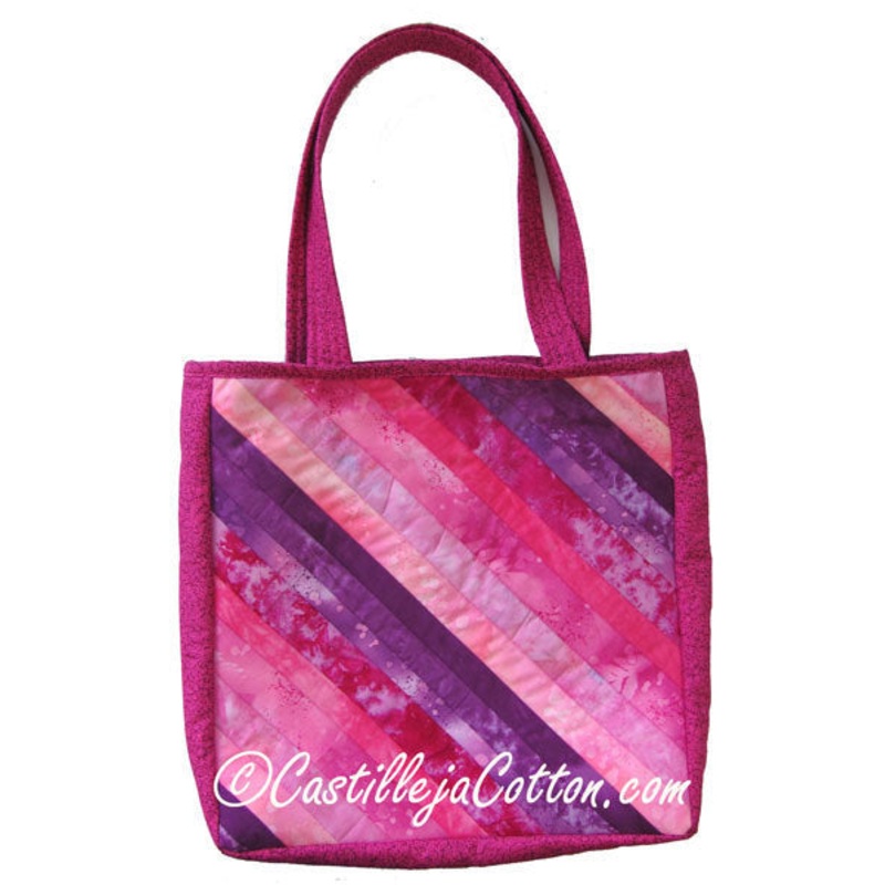 Ribbon Tote Bag Pink Downloadable Pattern