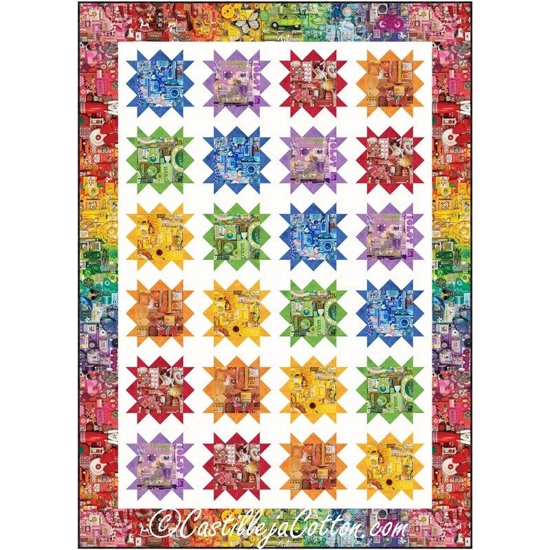 Starry Collage Downloadable Pattern