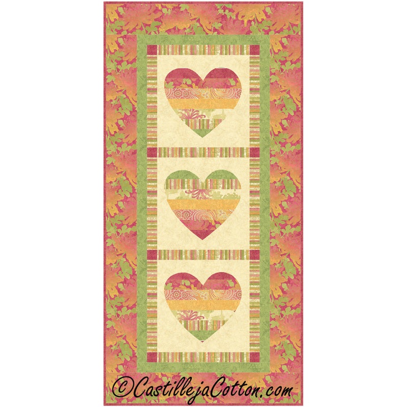 Whimsical Heart Runner Downloadable Pattern