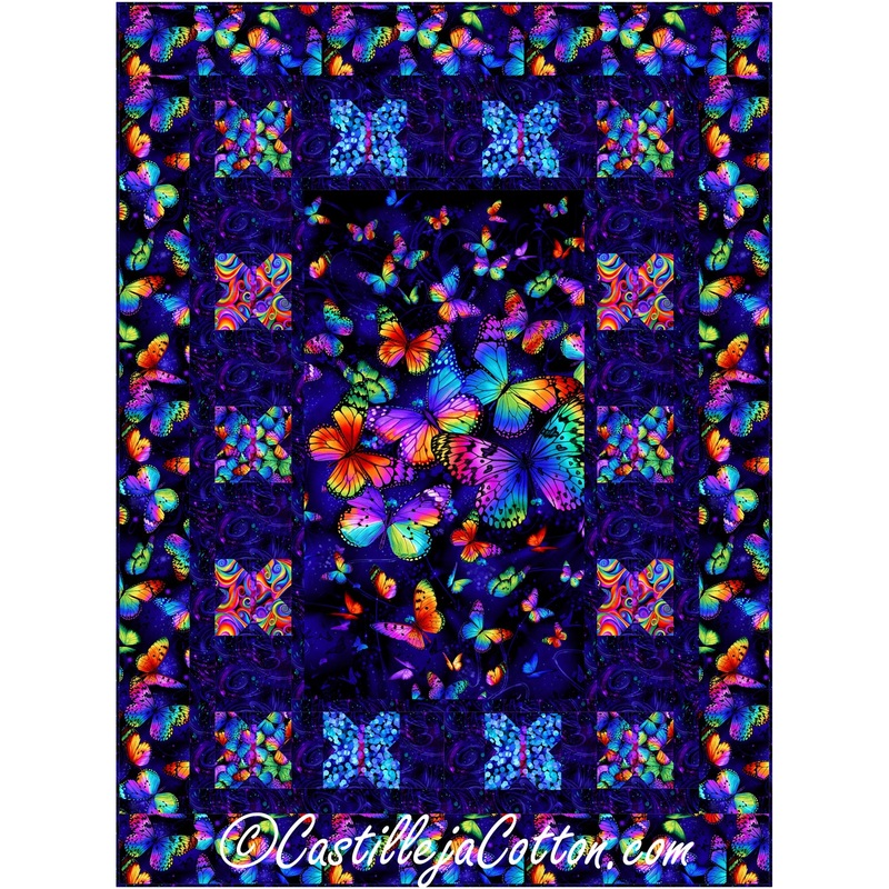 Florescent Butterflies Downloadable Pattern