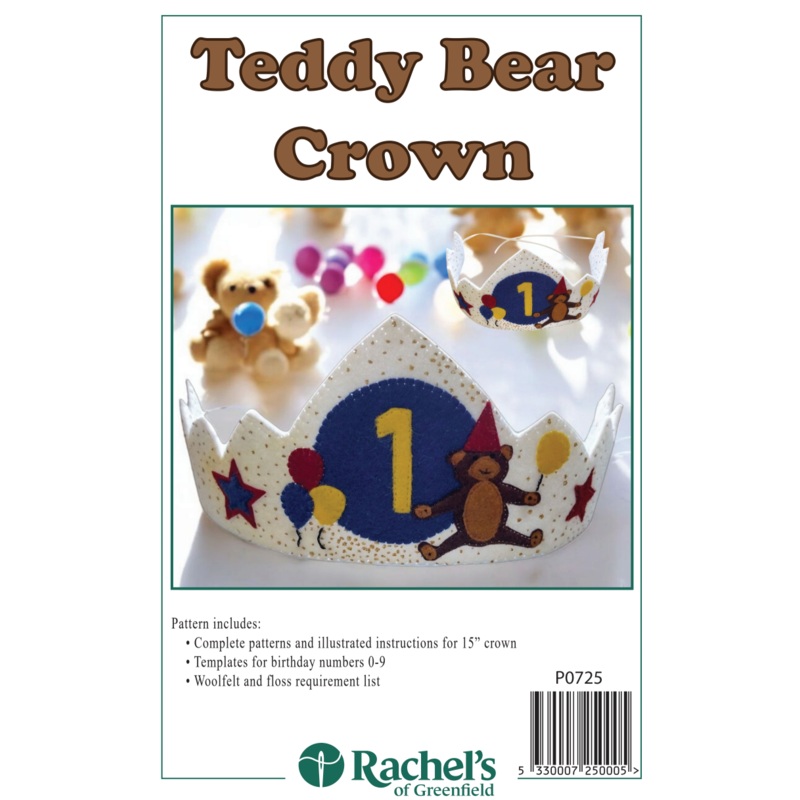 Teddy Bear Birthday Crown Downloadable Pattern