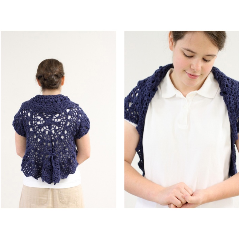 Forget-Me-Not Circle Shrug Downloadable Pattern