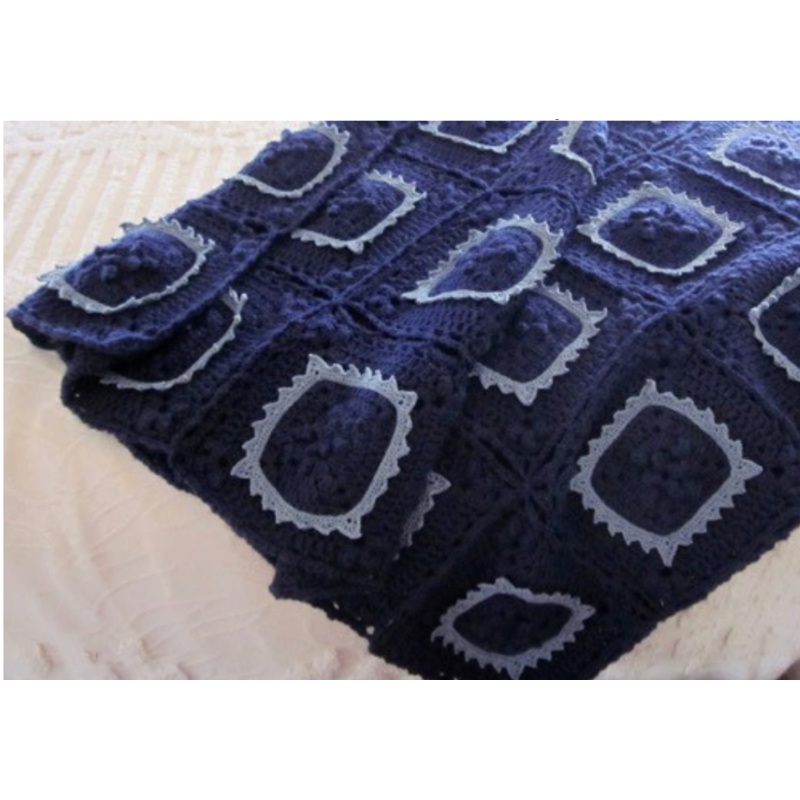 Framed Flower Heirloom Afghan Downloadable Pattern