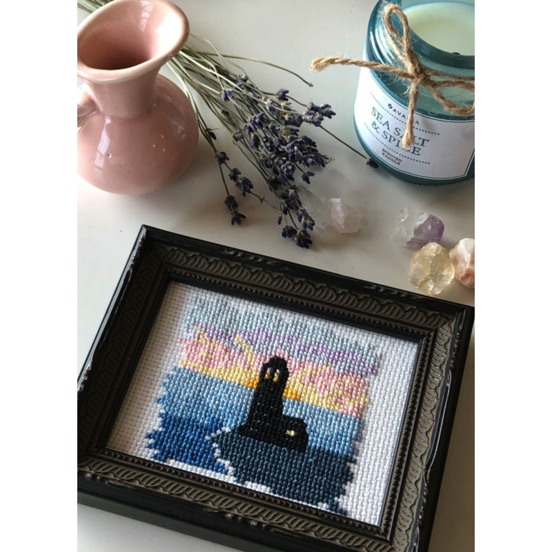 Lighthouse Sunrise Cross Stitch Downloadable Pattern
