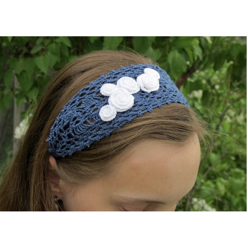 Rose Corsage Headband Downloadable Pattern