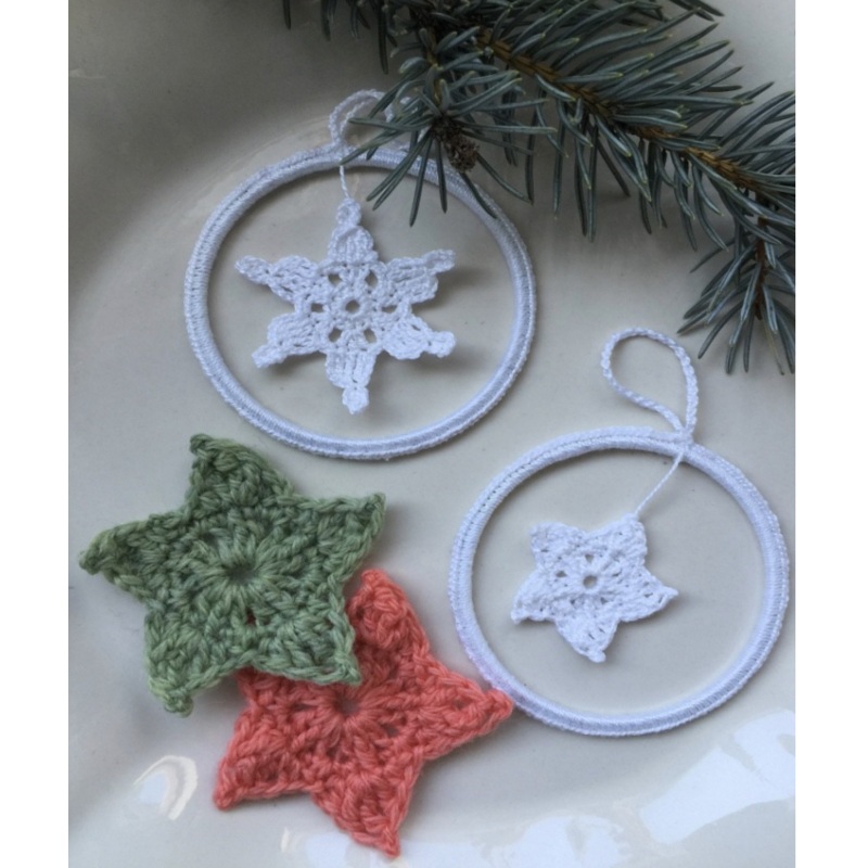 Snowflakes & Stars Ornaments or Appliques Downloadable Pattern