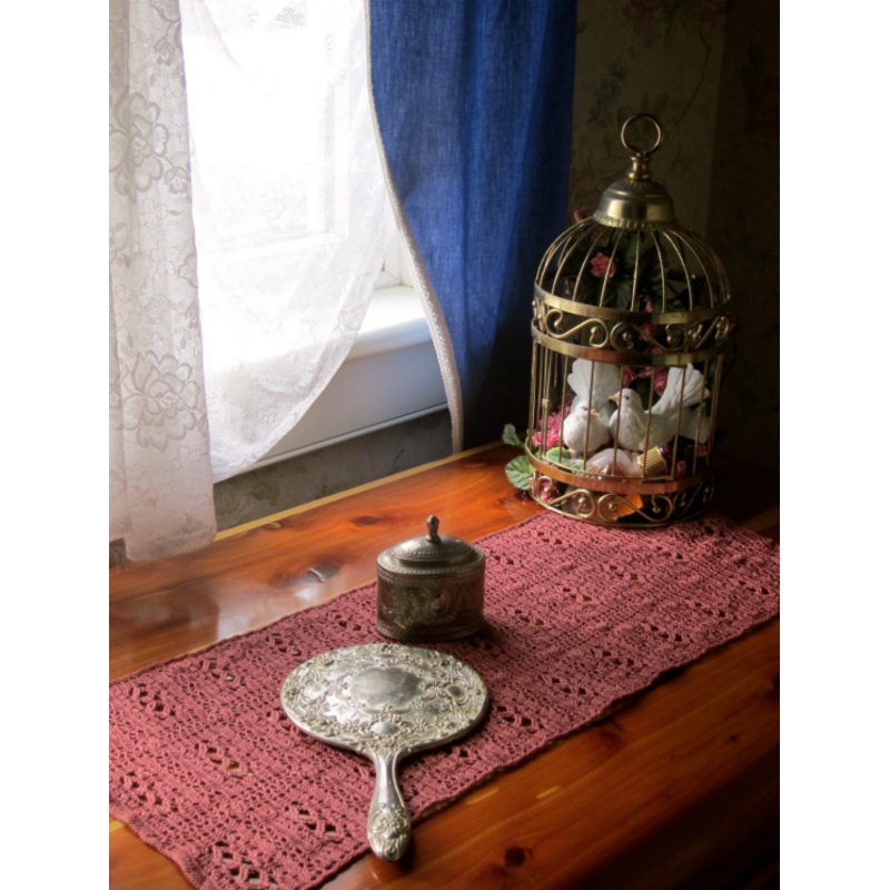 Thousand Diamonds Dresser Scarf Downloadable Pattern