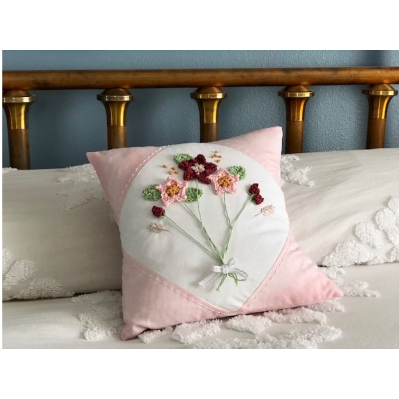 Wildflower Bouquet PIllow Downloadable Pattern