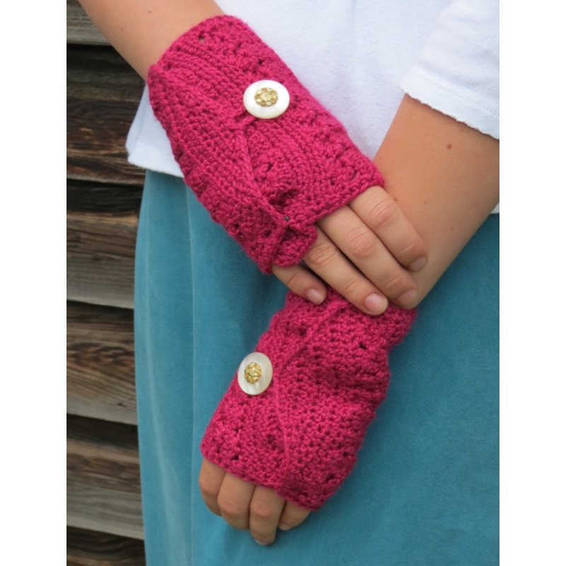 Wrap n Button Mitts Downloadable Pattern