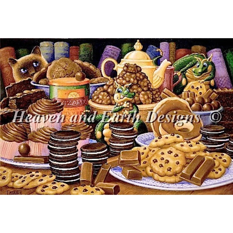 Chocolate, Chocolate and More Chocolate Cross Stitch by Randal Spangler
