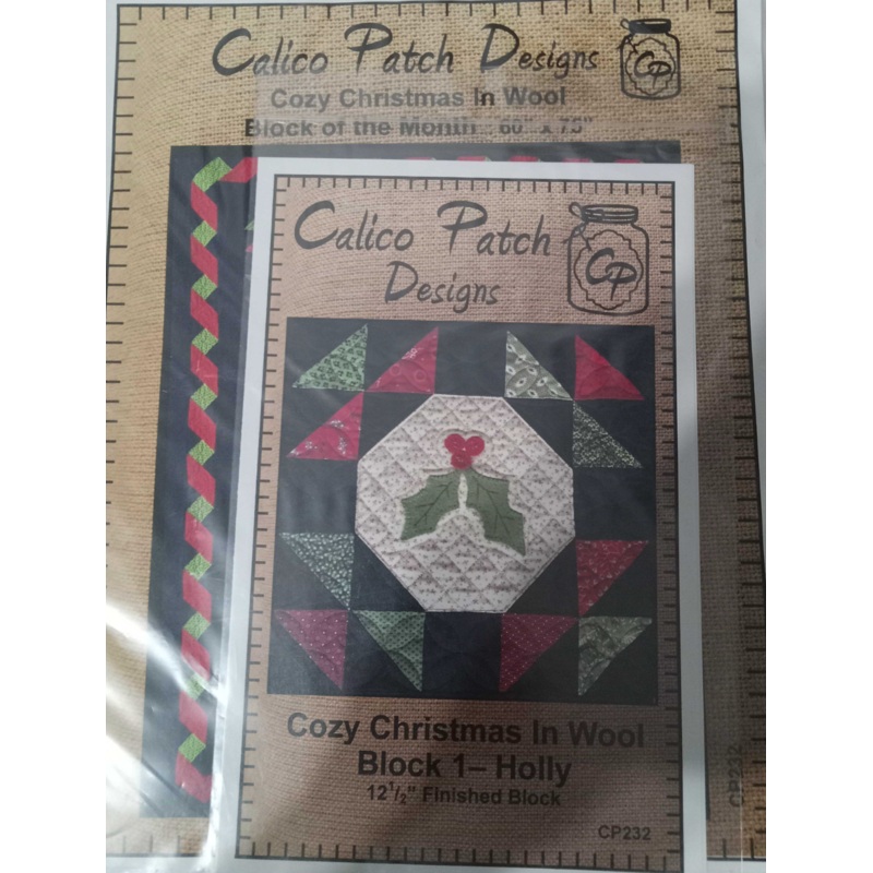 Cozy Christmas In Wool Block 1 Holly