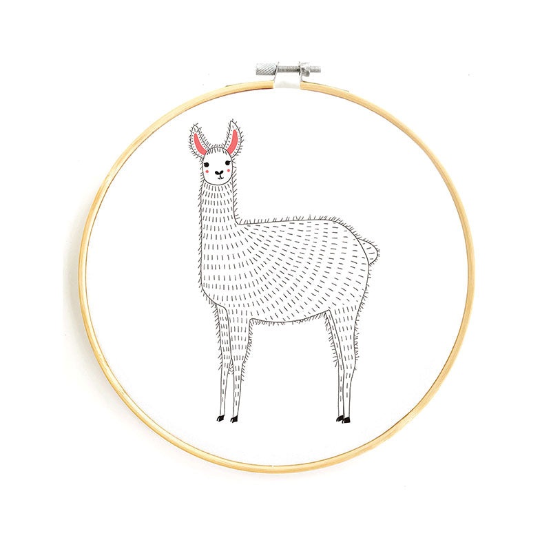 Llama Embroidery Sampler