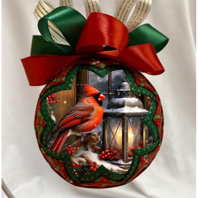 Winter Cardinal Quilt-Magic No Sew Ornament Kit