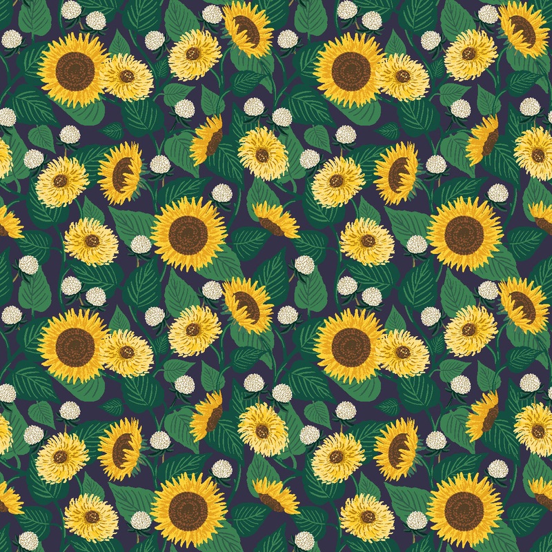 Curio - Sunflower Fields - Navy