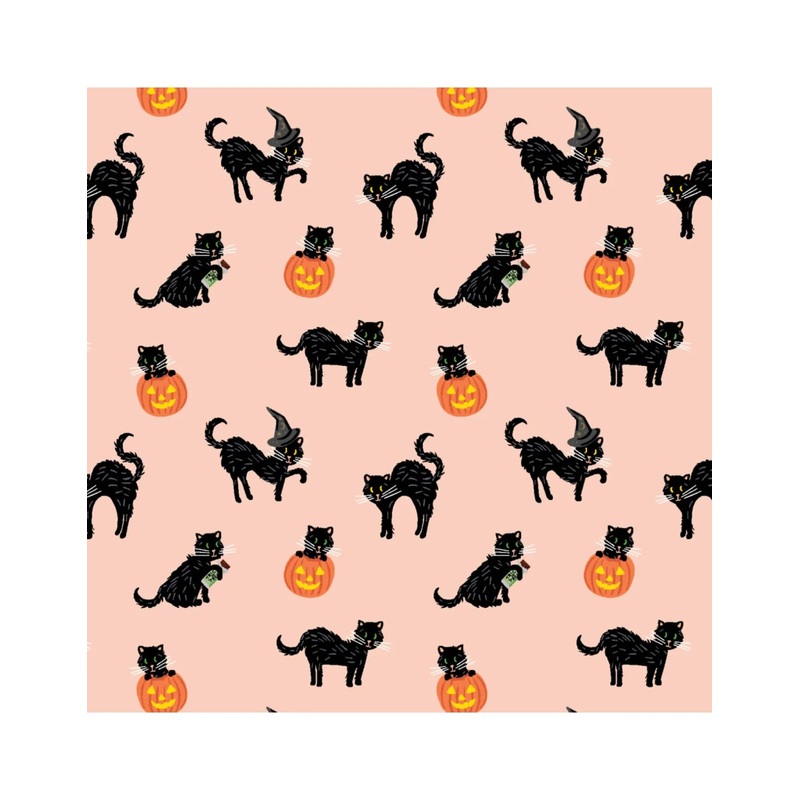 Halloween - Black Cat - Blush Metallic