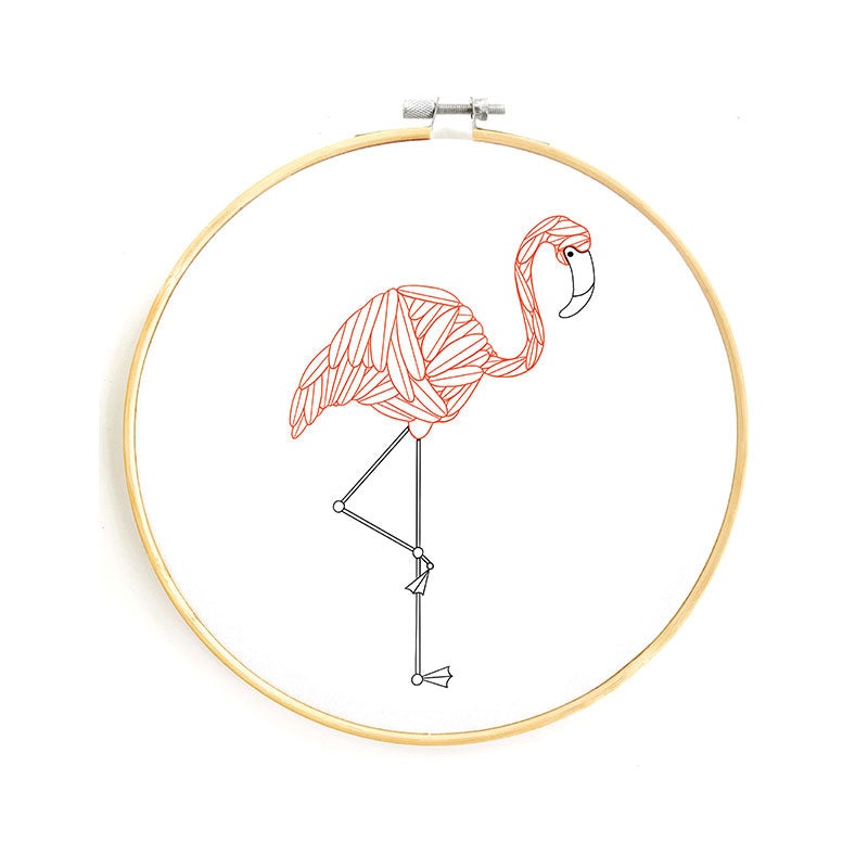 Flamingo Embroidery Sampler