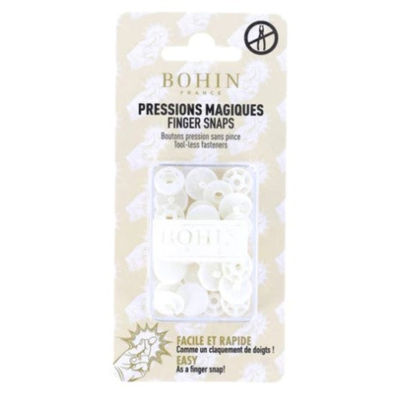 Plastic Finger Snap - 1/2 White