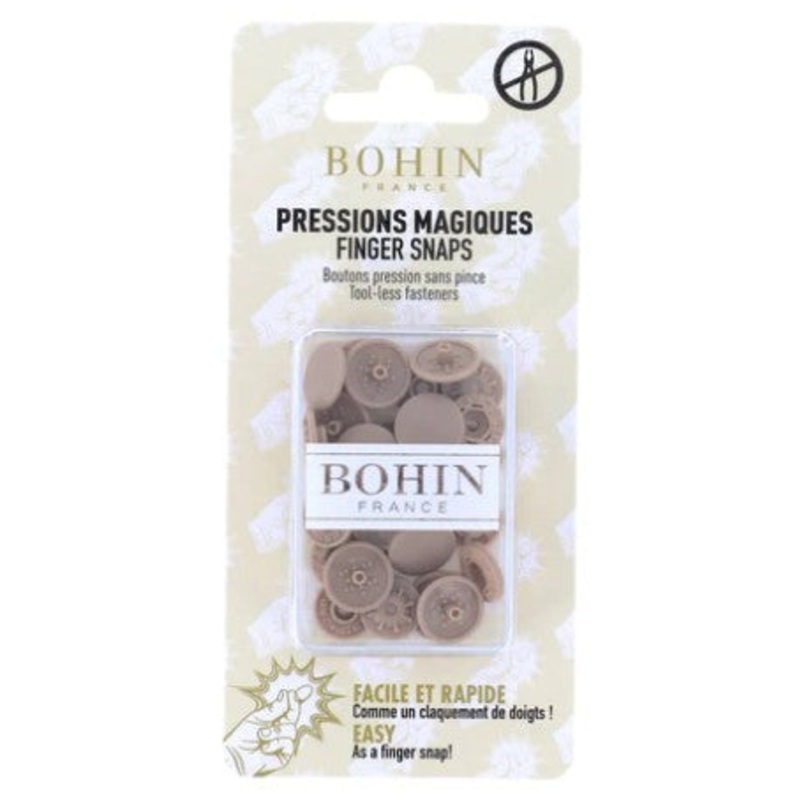 Plastic Finger Snaps - 1/2 Beige