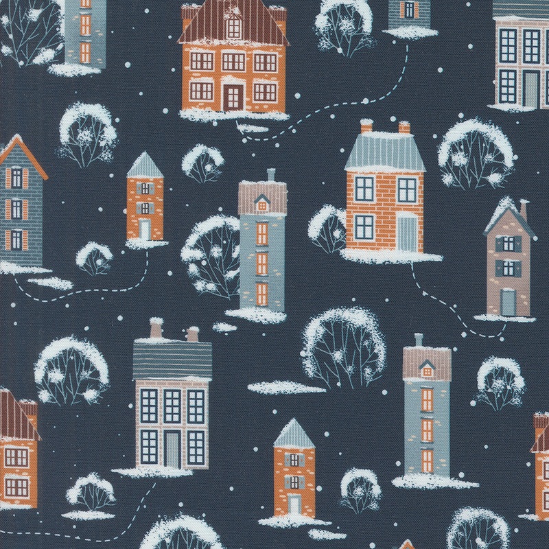 Purrfect Christmas - Snowy Town - Midnight