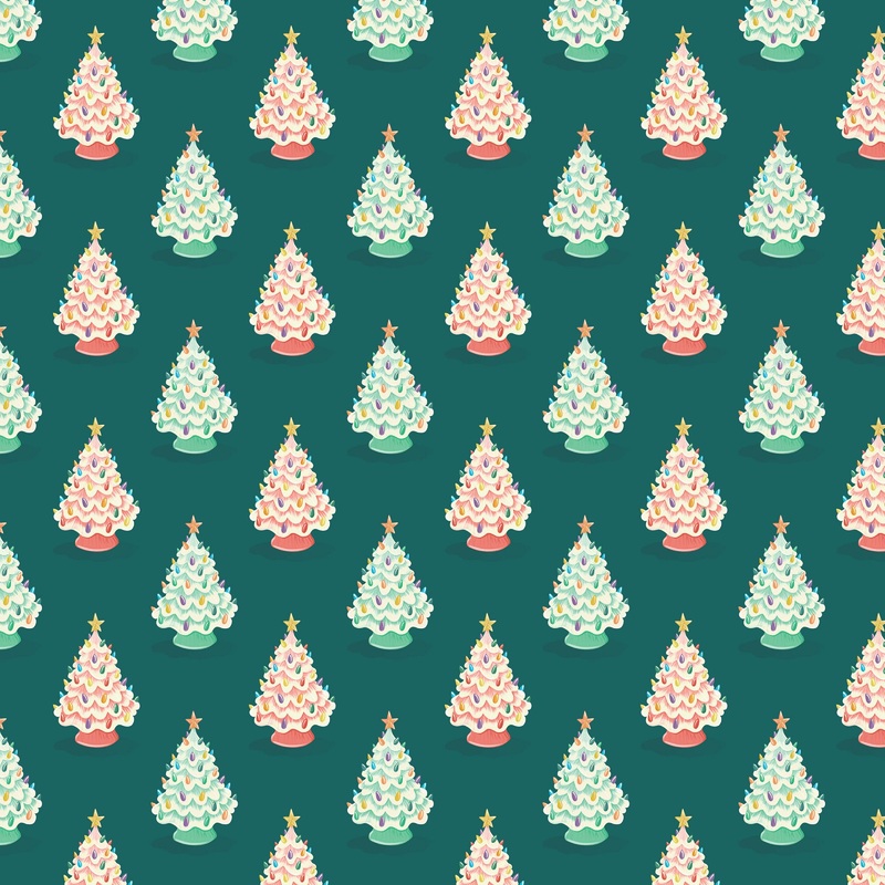 Bright Holiday - Vintage Ceramic Trees