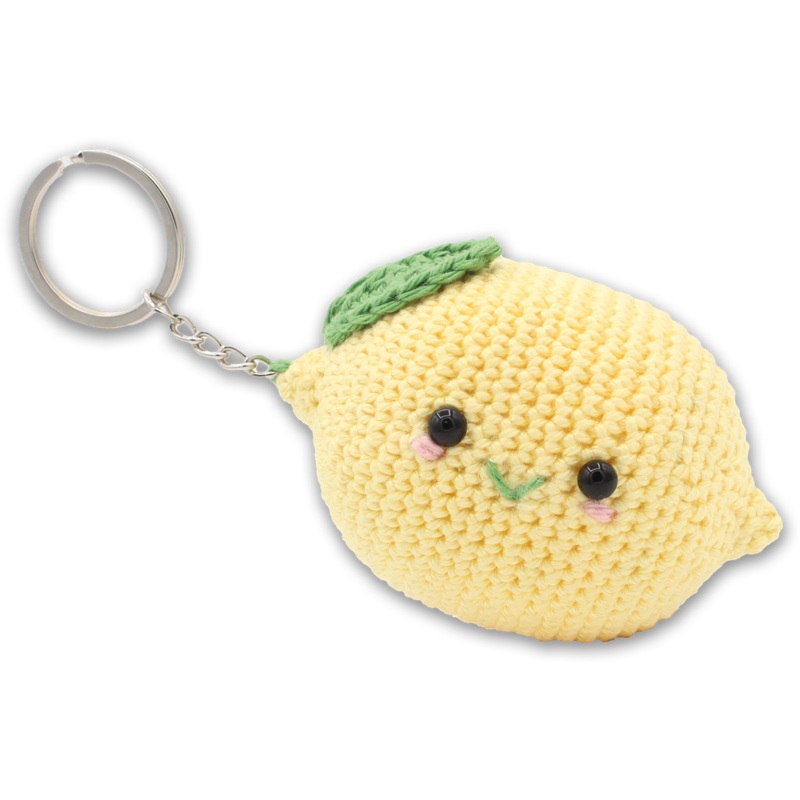 Lemon Crochet Keychain