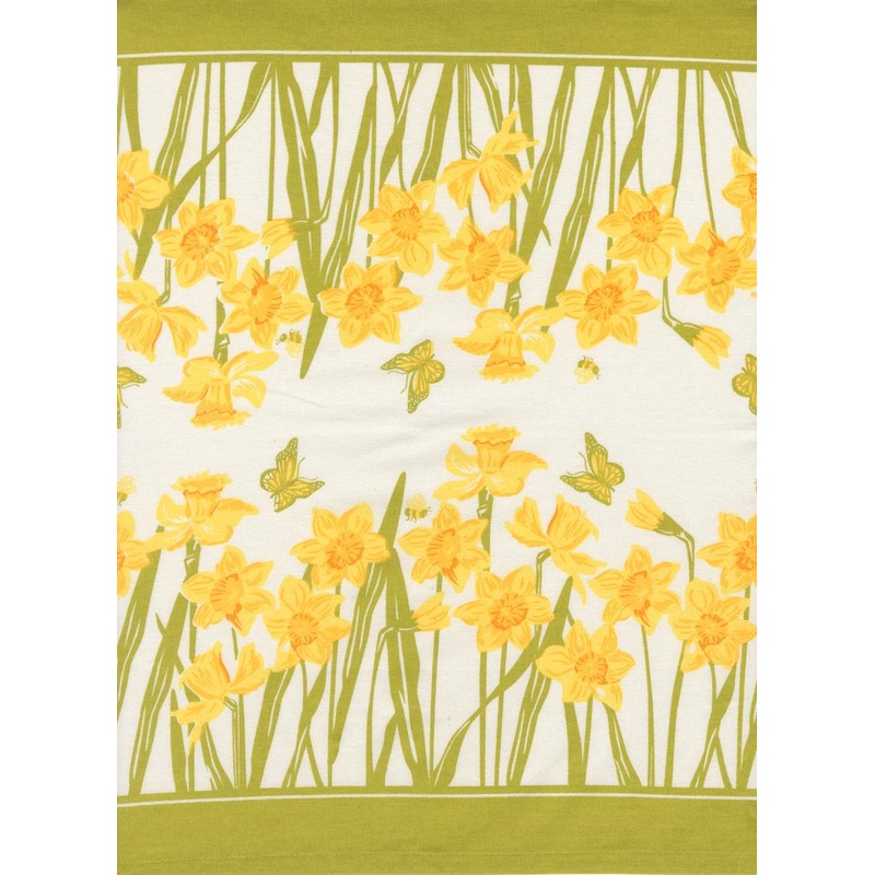 16 Classic Retro Toweling Floral - Daffodil