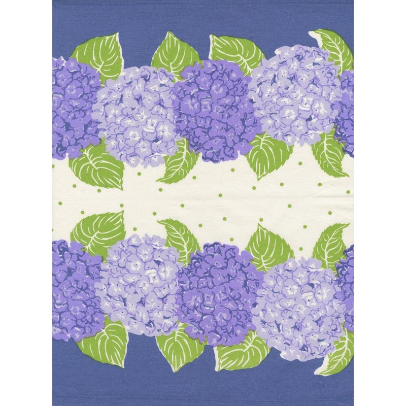 16 Classic Retro Toweling Floral - Hydrangeas