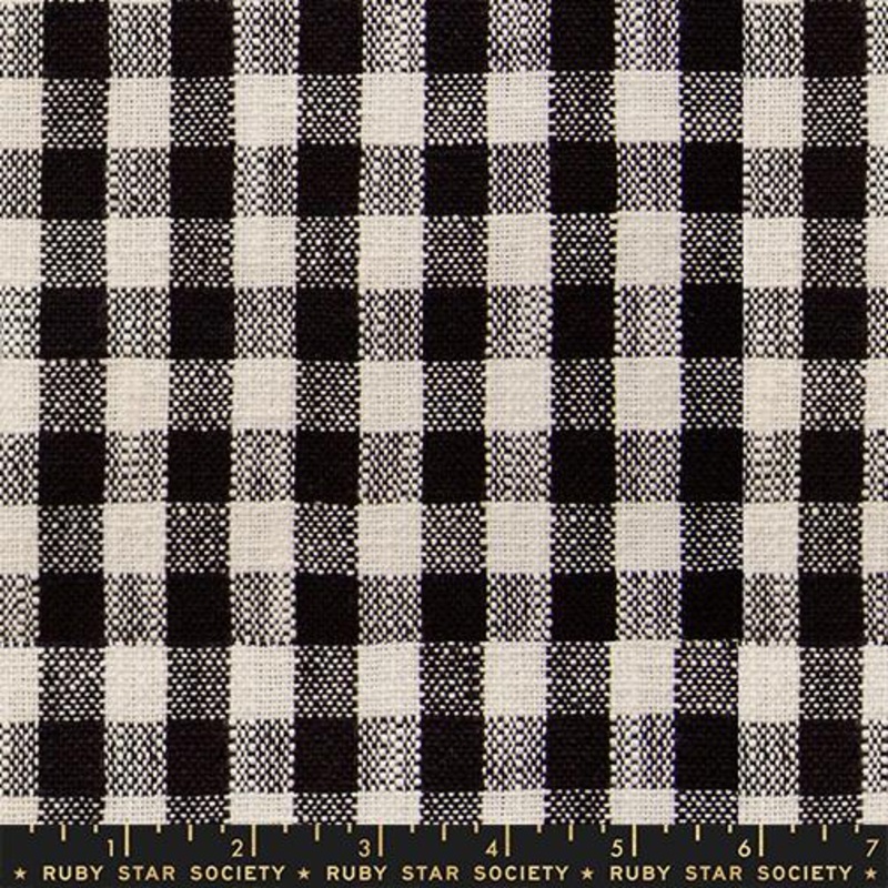 16 Sunshine Toweling - Small Black Plaid