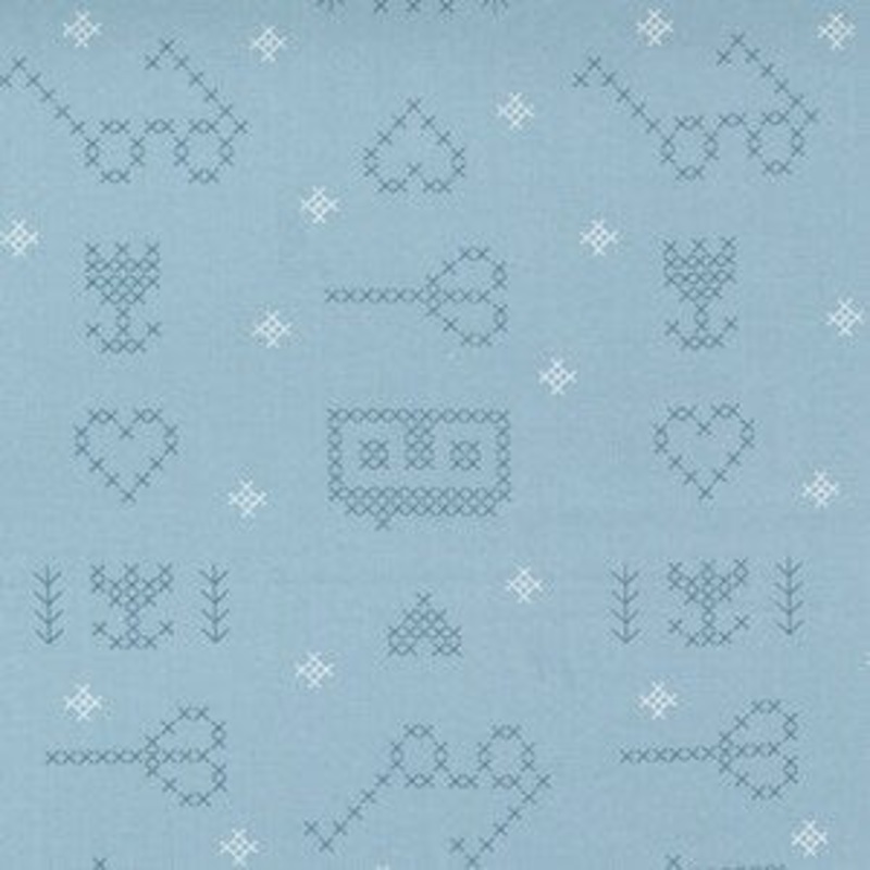 Cross Stitch Sampler Bluebell