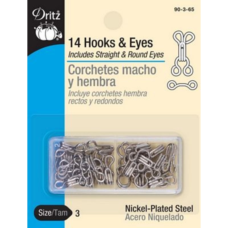 Hooks and Eyes Size 3