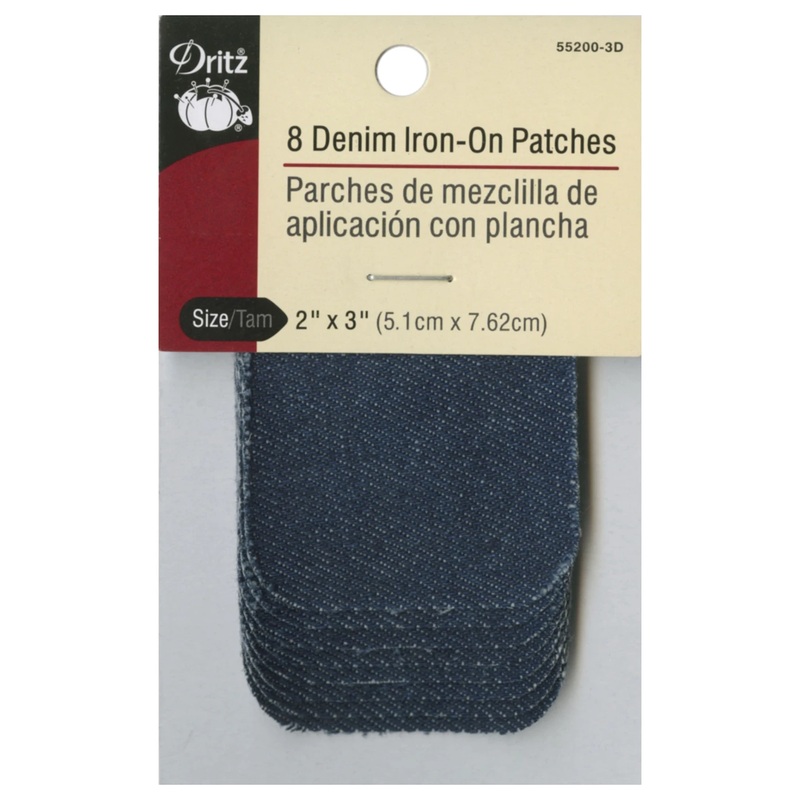 Small Denim Iron on Patches