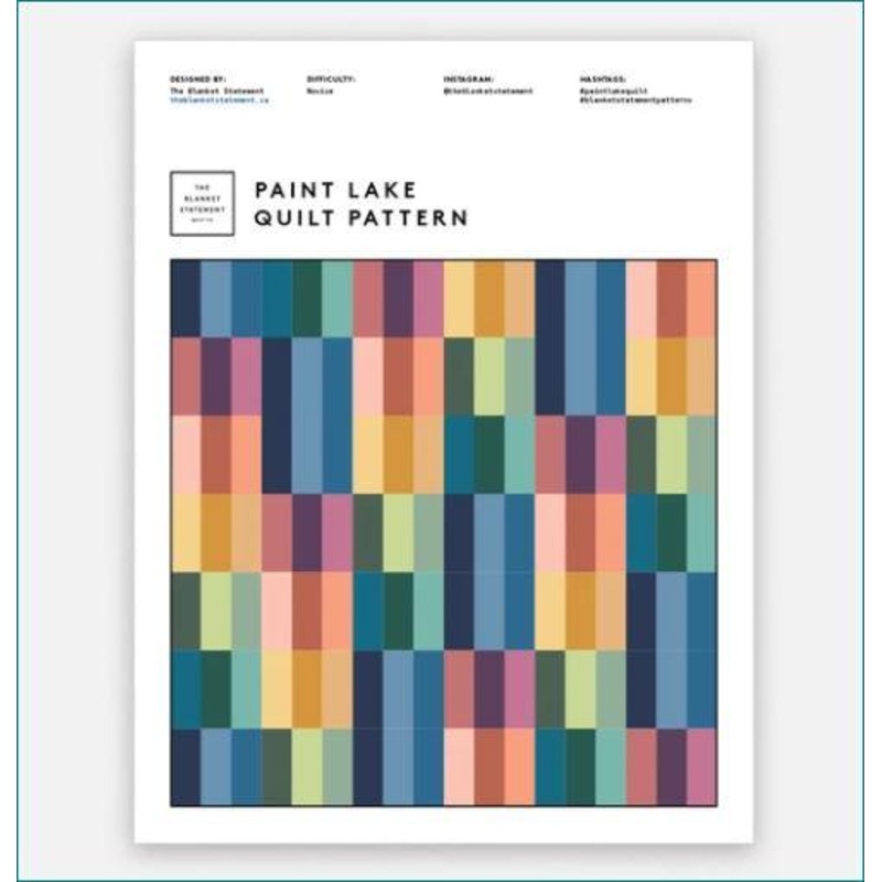 Paint Lake Quilt Pattern by The Blanket Statement
